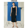 VIMAGE纬漫纪夏季新款气质收腰显瘦无袖开叉连衣裙V1907524 商品缩略图6