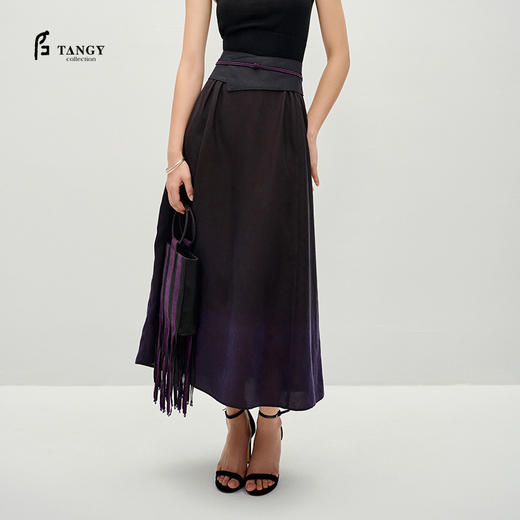 TANGY Collection/天意精品莨绸香云纱吊染半裙 商品图0