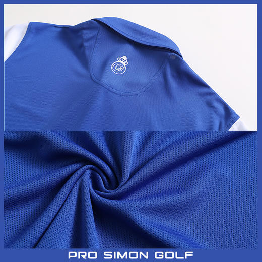 BMS-108A（PROSIMON高尔夫男款春夏短袖拼接风翻领Polo衫） 商品图4