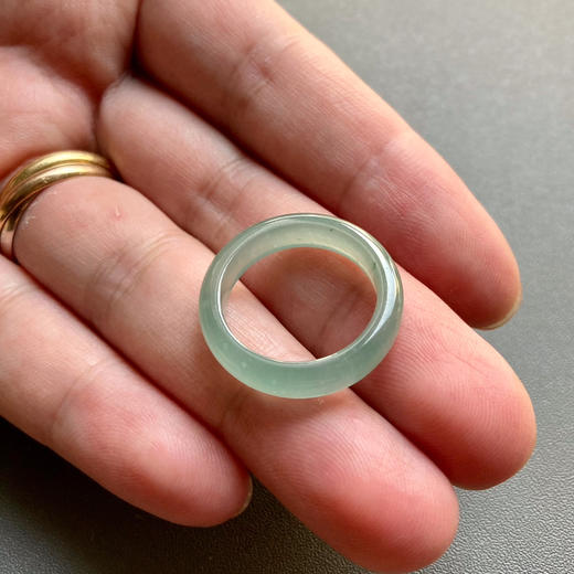 高冰种淡晴水翡翠指环戒指14 商品图5