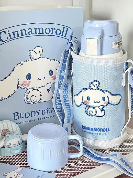 【品牌直发】【杯具熊三丽鸥玉桂狗联名系列】儿童杯复古保温水壶保温嘟嘟桶大肚杯 顽皮大耳狗/轻盈大耳狗/云朵大耳狗/运动水杯大耳狗316不锈钢 商品图8