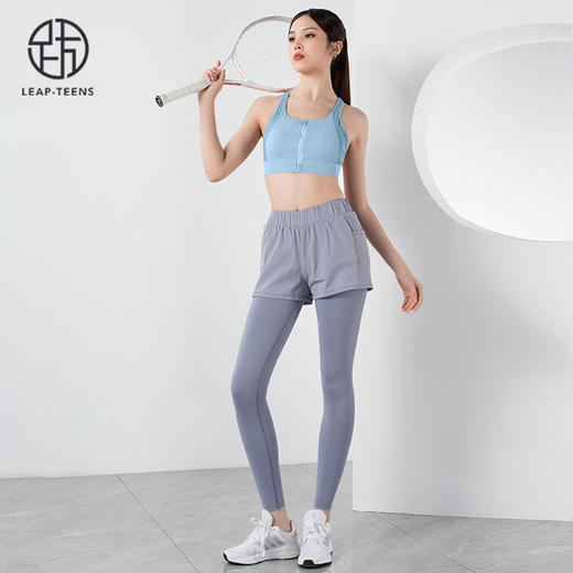 跃牌【欲动春风】系列前拉链运动内衣22749假两件高腰提臀瑜伽长裤22385（此款为欧码，建议拍小一码！） 商品图10