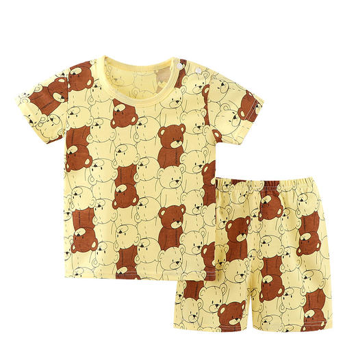 【萌趣卡通宝宝短袖套装】韩版ins儿童短袖套装家居服童装空调服 婴儿衣服短袖短裤棉 商品图14