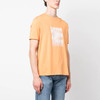 EMPORIO ARMANI 阿玛尼 男士棉质 80 年代效果徽标印花比马平纹针织圆领短袖T恤 橘色 3R1TDE 1JPZZ 0243 商品缩略图1