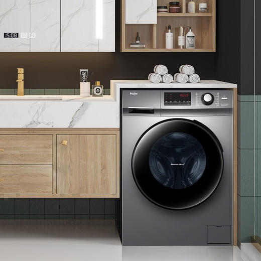 海尔（Haier）洗衣机全自动滚筒 洗烘一体机 10公斤大容量家用 一级能效变频电机 蒸汽除菌空气洗 XQG100-HB106C 商品图7