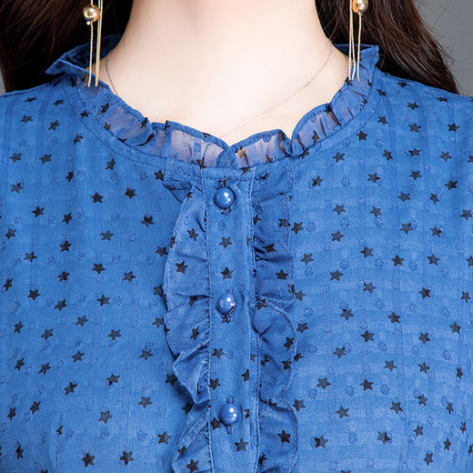 QYM 237731 -Y薄款印花裙中长款系带收腰A字裙 商品图3