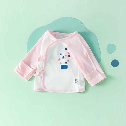 小汤元新生儿衣服夏季宝宝护手挖背无骨半背衣宝宝a类小上衣 商品图2
