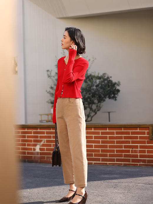 HeyDress直筒休闲裤女春季高腰宽松显瘦九分裤弹力百搭小个子裤子 商品图2