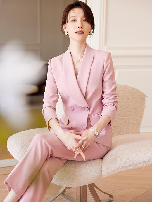 西装套装女小外套秋冬设计感时尚主持人艺考工装西服休闲上衣厚 商品图0