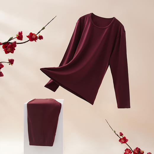 都市丽人都市锋尚男士防风保暖保暖衣套装新年本命年红品FW21D6 商品图0