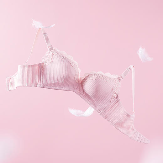 都市丽人自然舒适内衣AB中厚3/4杯蕾丝文胸三排树脂胶圈LB212A 商品图0