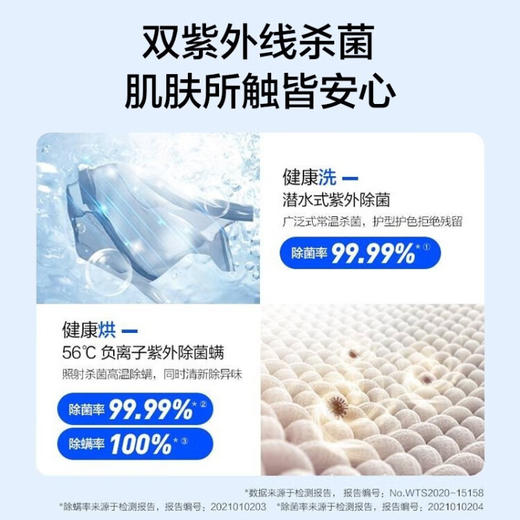 海尔洗烘套装上10KG下10KG 直驱变频 双擎热泵 智能投放WIFI物联 叠黛和美洗干护理机H9 Y10BD10U1 商品图6