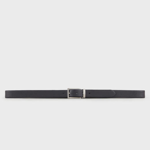 EMPORIO ARMANI 阿玛尼 男士 Saffiano 皮革双面腰带和可更换搭扣配有礼品盒 黑色/蓝色 Y4S498 YLP4E 81285 商品图1