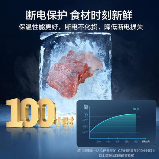 美的（Midea）271升 商用家用囤货冰柜 大容量冷藏冷冻双箱双温冷柜 可移动蝶形门卧式冰箱BCD-271VMQ 以旧换新 商品图3