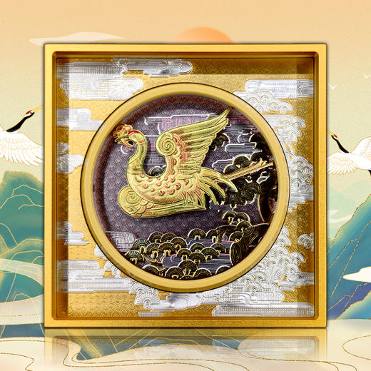【工行】鹤舞迎春金版画 含纯金0.3克 商品图2