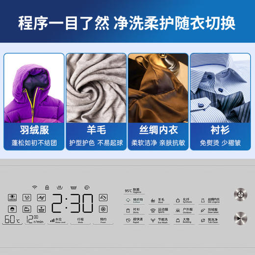 松下（Panasonic）滚筒洗衣机全自动10kg 光动银常温除菌 智能投放 洗衣免熨烫泡沫净 【门店颜值担当】XQG100-L169 商品图5