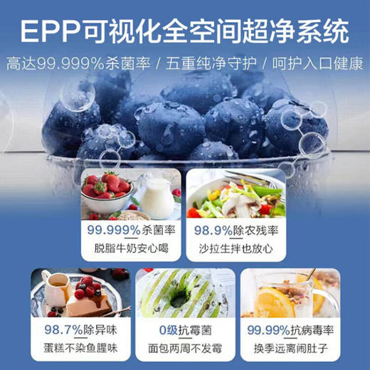 海尔（Haier）冰箱一级变频 对开三门T型门双系统双制冷 501升大容量 全空间保鲜 智能恒温 暗墨蓝 BCD-501WLHTS19B9U1 商品图6