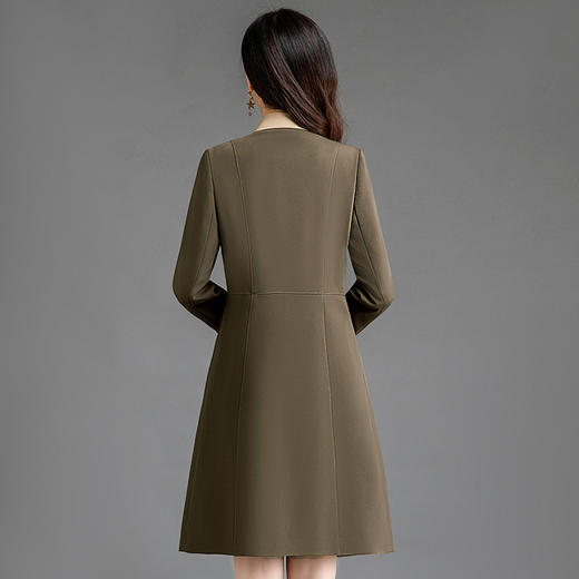 垂直感西装领中长款外套，时尚中年女装外搭QYM-TYP-8023A01-Y 商品图2