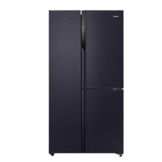 海尔（Haier）冰箱一级变频 对开三门T型门双系统双制冷 501升大容量 全空间保鲜 智能恒温 暗墨蓝 BCD-501WLHTS19B9U1 商品图1
