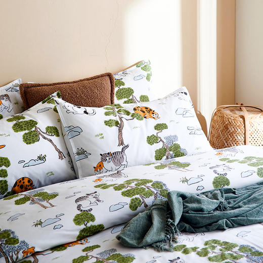 【幸运土猫】松林喵猫如茉全棉纯棉猫三四件套件柔软被套原创设计 商品图2