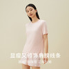 金三塔真丝T恤女桑蚕丝针织软糯裸感舒适简约宽松上衣女家居短裤  YZFDA703 商品缩略图4