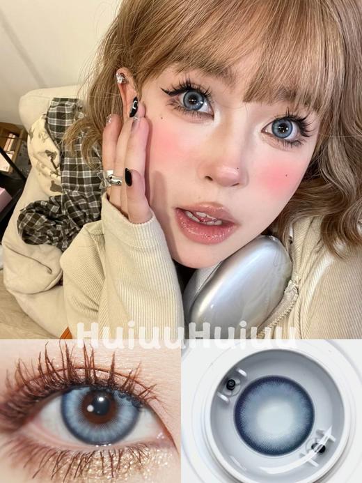 【大直径】LOVEIIKIRA-迈阿密蓝-14.5mm【年抛 0-800度 无525/575】着色14.0mm 商品图0