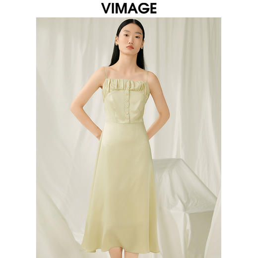 VIMAGE纬漫纪夏季新款显瘦洋气吊带连衣裙V1907515 商品图2