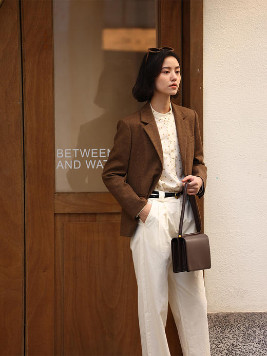 HeyDress天丝休闲裤女春季宽松显瘦高腰直筒裤白色百搭通勤裤子 商品图4