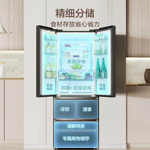 美的(Midea)437升BCD-437WFGPZM(E) 家用法式多门冰箱风冷无霜电脑控温一级能效 商品图4