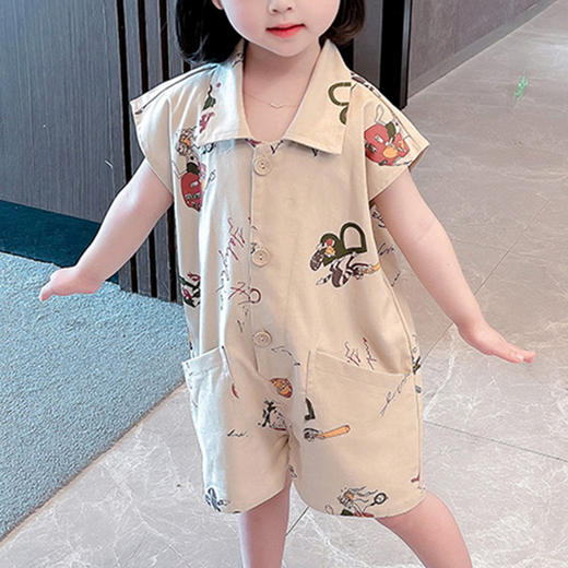 裁缝学苑TG104儿童连体衣纸样女童童装衣服夏婴儿服装打版裁剪图 商品图4