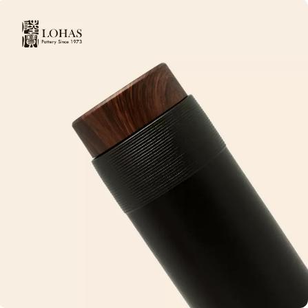 陆宝陶瓷杯子旋转随身杯泡茶活水茶杯饮水杯双层随手杯大容量陶杯 商品图4