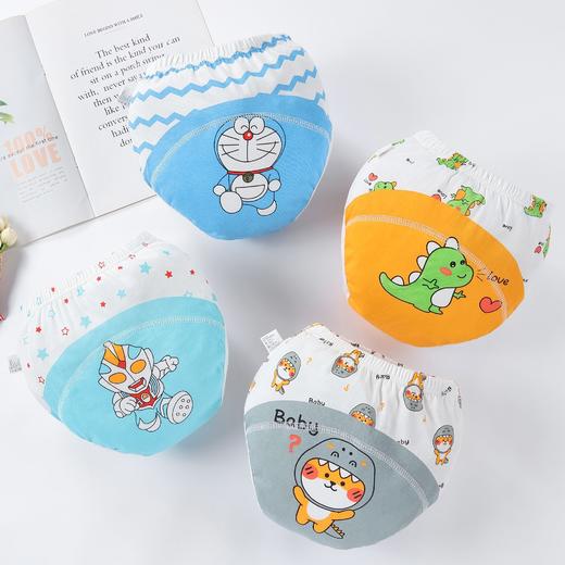 【4条装 防水透气 6层纱布可水洗 】儿童尿布裤戒尿不湿隔尿裤婴幼童纯棉全棉婴儿尿布 商品图6