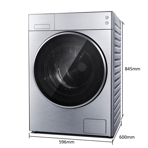 松下（Panasonic）XQG100-LD169 10公斤洗烘一体全自动滚筒洗衣机纳诺怡X 智能投放循环喷淋 光动银 企业专享 商品图1
