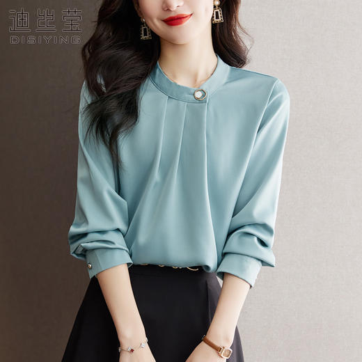 早春新款，雪纺气质小立领韩系小衫上衣CC-YX5606 商品图7