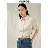 VIMAGE纬漫纪夏季新款简约时尚气质短款衬衫女上衣衬衣V1909509 商品缩略图2
