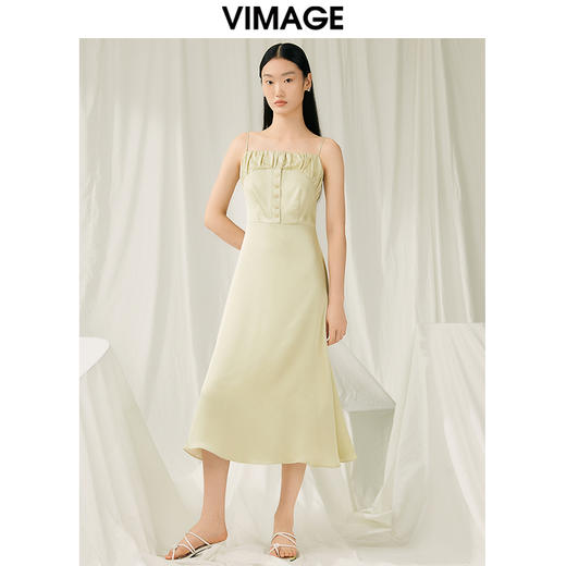 VIMAGE纬漫纪夏季新款显瘦洋气吊带连衣裙V1907515 商品图3