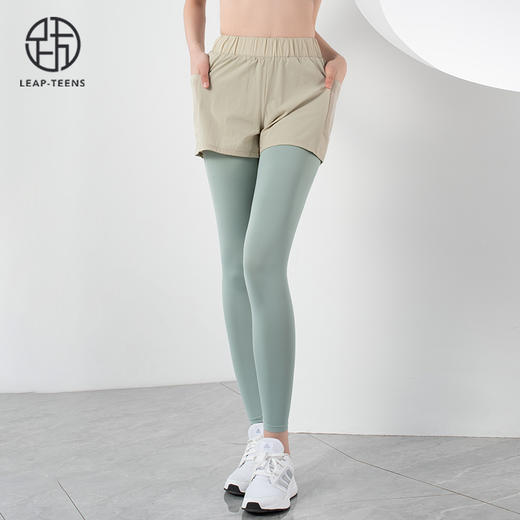 跃牌【欲动春风】系列前拉链运动内衣22749假两件高腰提臀瑜伽长裤22385（此款为欧码，建议拍小一码！） 商品图7