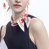 SAINTJOY/上久楷 女式真丝方巾  米红色上久佳人   真丝窄巾 CJS22009 商品缩略图5