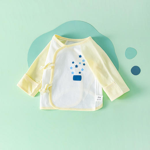 小汤元新生儿衣服夏季宝宝护手挖背无骨半背衣宝宝a类小上衣 商品图3