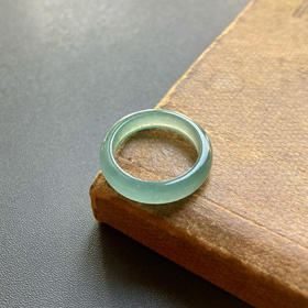 高冰种淡晴水翡翠指环戒指14