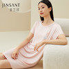 金三塔真丝针织睡裙女春夏圆领短袖裸感柔软舒适宽松亲子家居睡衣  YZFDA301 商品缩略图0