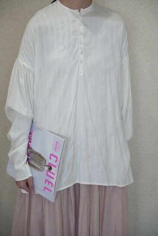 ECOLE DE CURIOSITES 条纹电力纺真丝圆领衬衫(Made in France) 商品图7