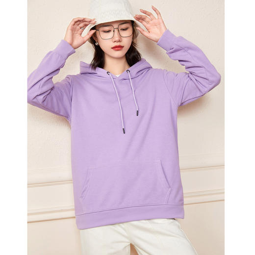 优选丨【圆领+连帽可选】【时髦百搭必备】春季卫衣女宽松套头圆领连帽套头衫上衣可情侣纯棉卫衣 商品图0