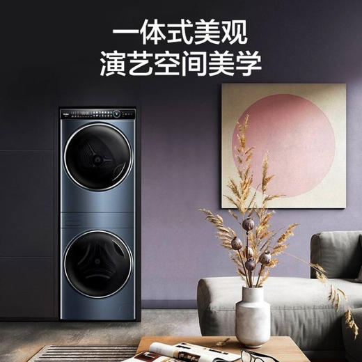 海尔洗烘套装上10KG下10KG 直驱变频 双擎热泵 智能投放WIFI物联 叠黛和美洗干护理机H9 Y10BD10U1 商品图7