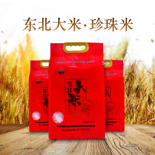 【自营】高氏禾田东北大米.珍珠米(红真空包)2.5kg 商品图1