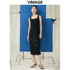 VIMAGE纬漫纪夏季新款气质收腰显瘦无袖开叉连衣裙V1907524 商品缩略图1