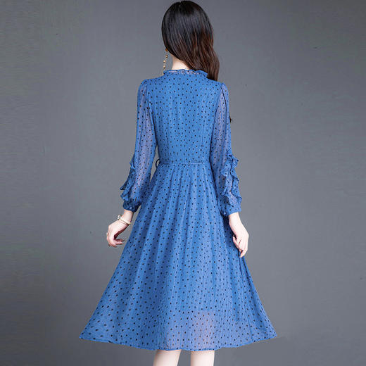 QYM 237731 -Y薄款印花裙中长款系带收腰A字裙 商品图2