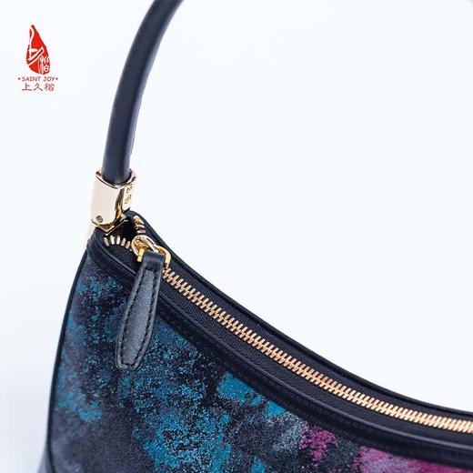 SAINTJOY/宋锦女式腋下包 虹涧蓝紫灰系列BWS21B1101 商品图8