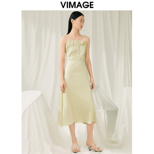 VIMAGE纬漫纪夏季新款显瘦洋气吊带连衣裙V1907515 商品图1