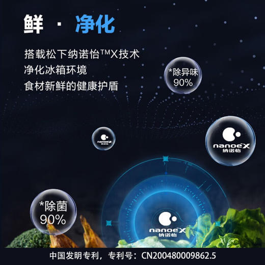 松下（Panasonic）线下有售 453升多门冰箱 超薄自由嵌入 1级能效 纳诺怡X除菌净味 风冷无霜NR-W461BX-TH 商品图2